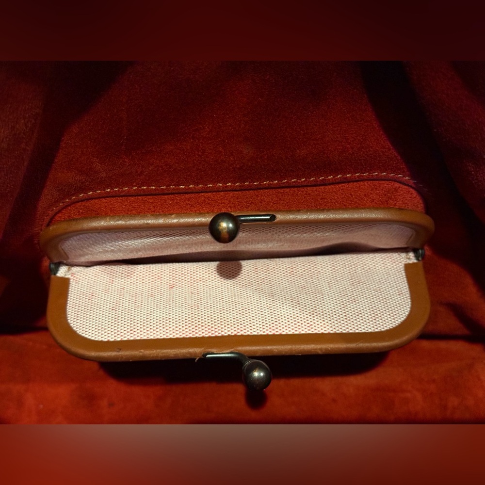 COACH OXBLOOD ROGUE SATCHEL BAG IN GLOVETANNED PEBBLE LEATHER SUEDE LINED FRENCH - Picture 9 of 16